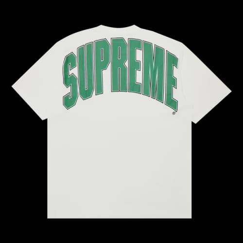 Supreme Cracked Back Arc Short-Sleeve Top 'White'