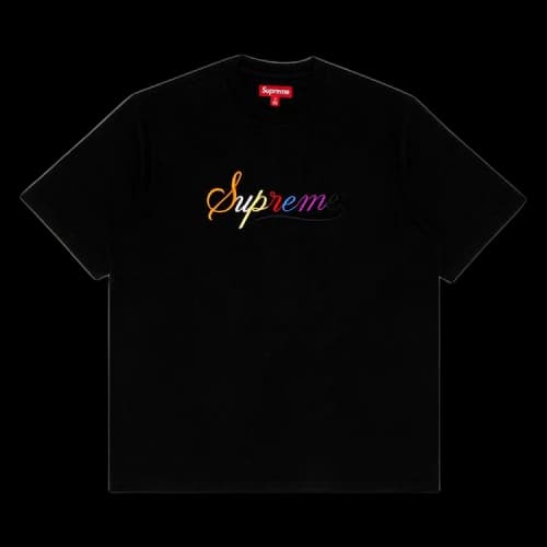 Supreme Cursive Short-Sleeve Top 'Black'