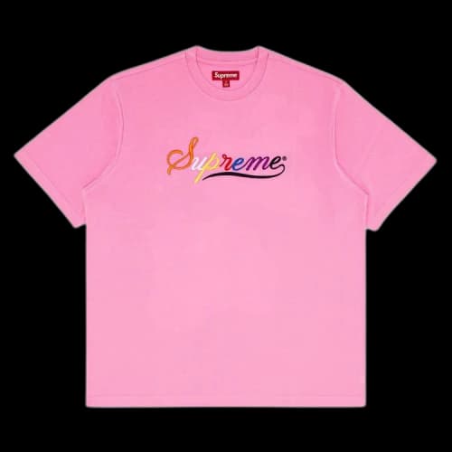 Supreme Cursive Short-Sleeve Top 'Pink'