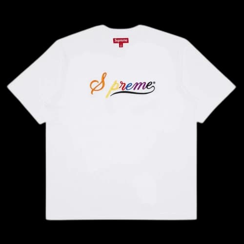 Supreme Cursive Short-Sleeve Top 'White'