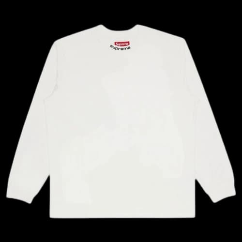 Supreme Embroidered Collar Long-Sleeve Top 'White'