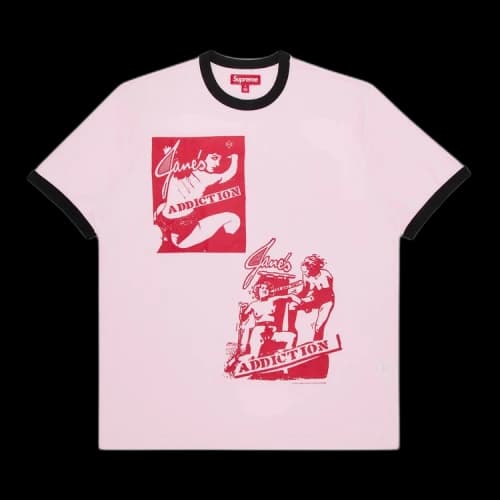 Supreme x Jane's Addiction Ringer Tee 'Pink'