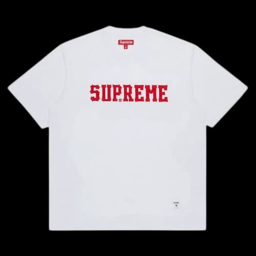 Supreme Twill Appliqué Short-Sleeve Top 'White'