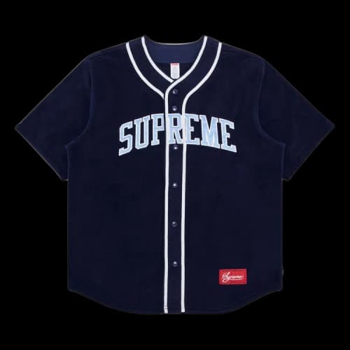 Supreme Polartec Baseball Jersey 'Navy'