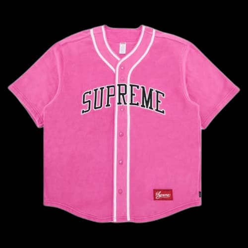 Supreme Polartec Baseball Jersey 'Pink'