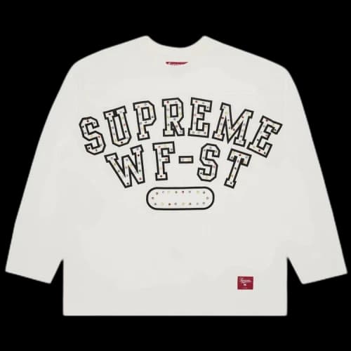 Supreme Athletic Studded Long-Sleeve Top 'White'