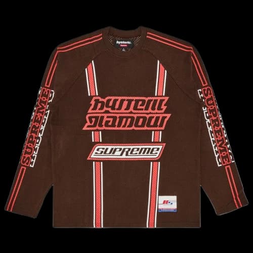 Supreme x HYSTERIC GLAMOUR Mesh Long-Sleeve Top 'Brown'