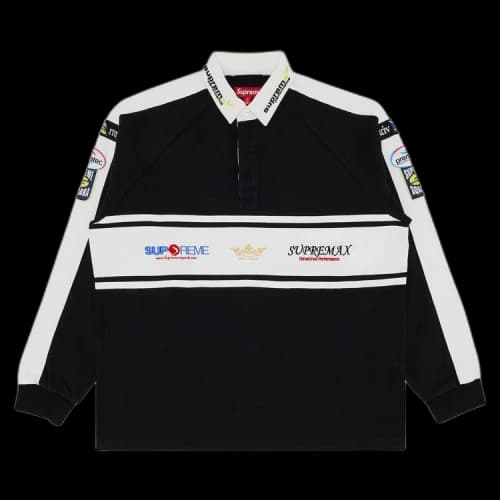 Supreme Chest Stripe Rugby 'Black'