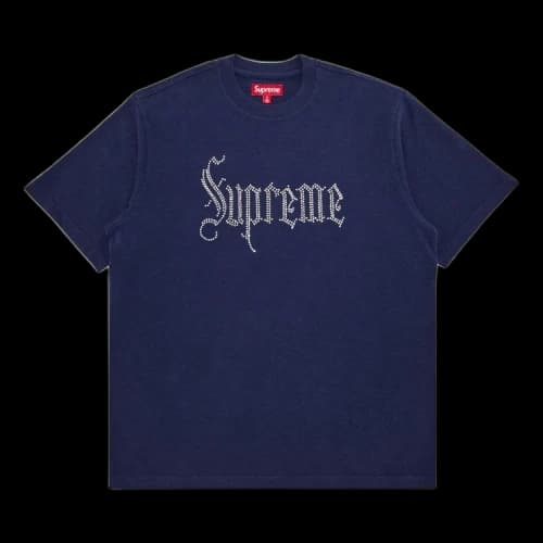Supreme Rhinestone Short-Sleeve Top 'Navy'