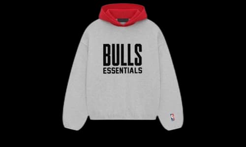 Fear of God Essentials NBA Bulls Hoodie Light Heather