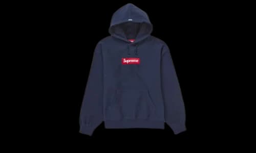 Supreme Box Logo Hooded Sweatshirt Sweatshirt (FW24) Navy