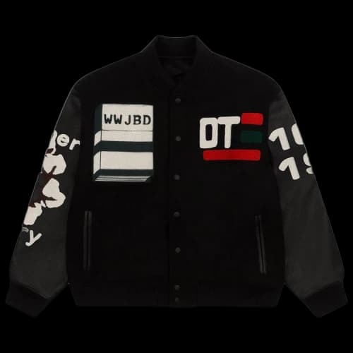 Denim Tears x Cactus Plant Flea Market Cactus Tears Varsity Jacket 'Black'