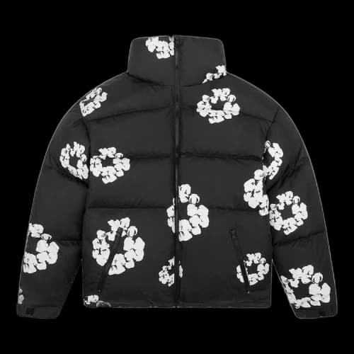 Denim Tears Wreath Puffer Jacket 'Black'