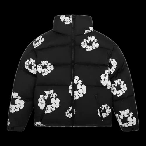 Denim Tears Wreath Puffer Jacket 'Black'