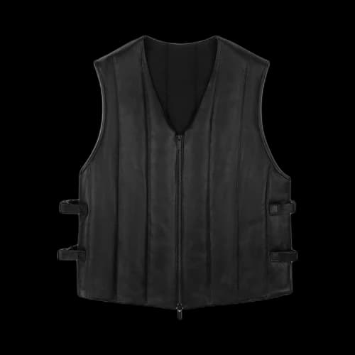 Denim Tears Oakland Leather Vest 'Black'