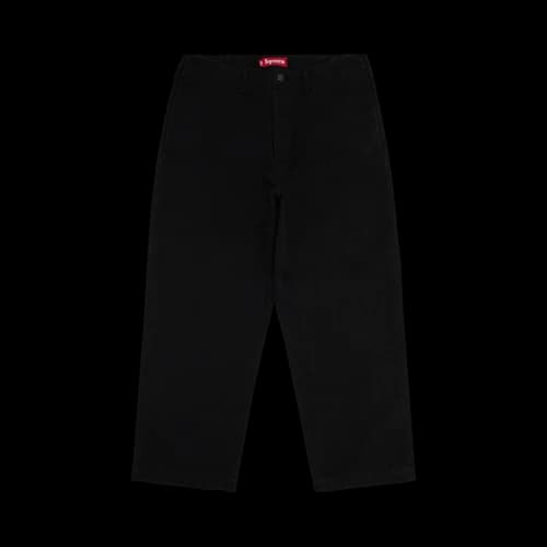 Supreme Washed Herringbone Chino Pant 'Black'