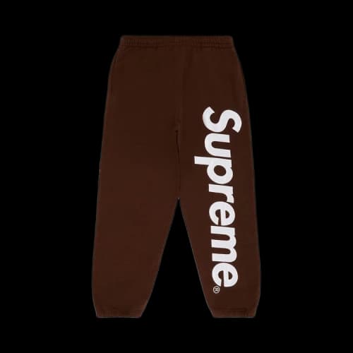 Supreme Satin Appliqué Sweatpant 'Brown'
