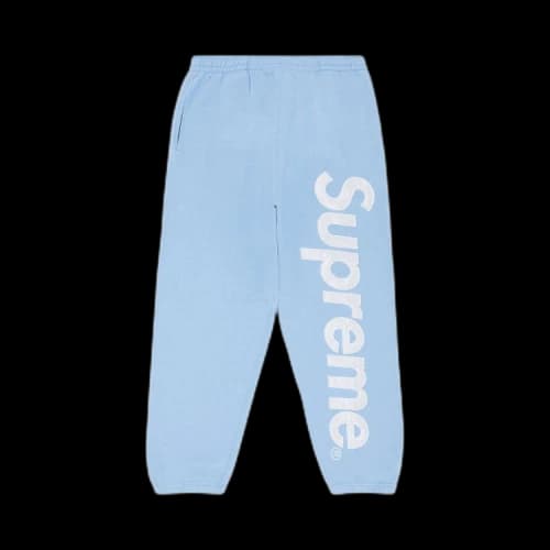 Supreme Satin Appliqué Sweatpant 'Light Blue'