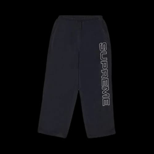 Supreme Spellout Embroidered Track Pant 'Black'
