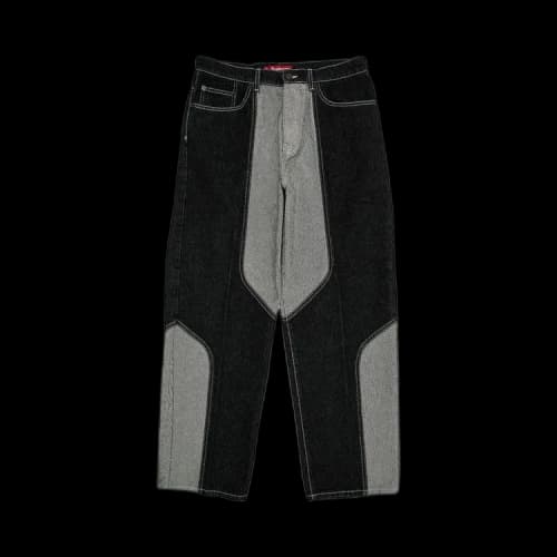 Supreme 2-Tone Paneled Baggy Jean 'Black'