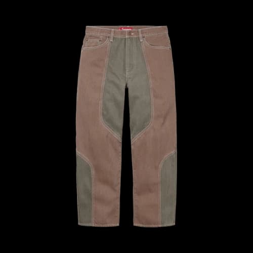 Supreme 2-Tone Paneled Baggy Jean 'Brown'