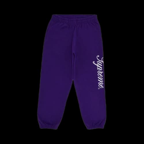 Supreme Embroidered Script Sweatpant 'Purple'