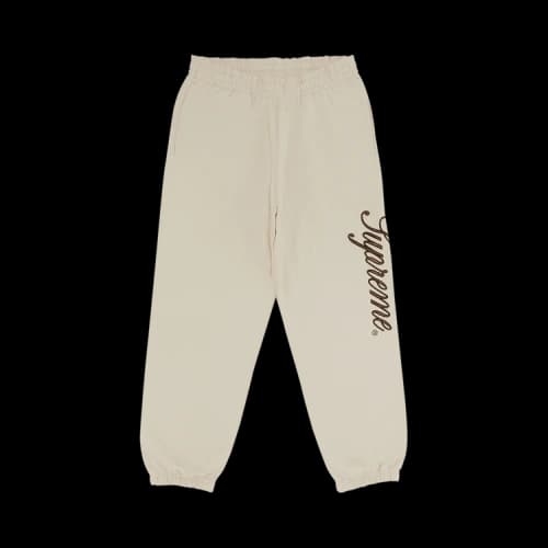 Supreme Embroidered Script Sweatpant 'Stone'