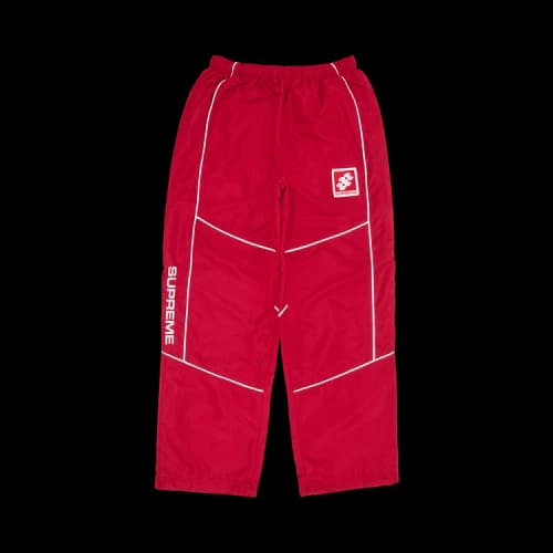 Supreme Reflective Piping Track Pant 'Red'