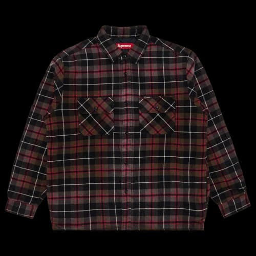 Supreme Quilted Plaid Shirt 'Grey'