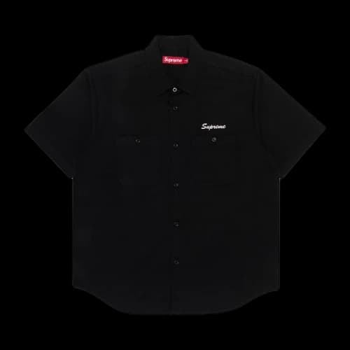 Supreme AOI Eyes Short-Sleeve Work Shirt 'Black'