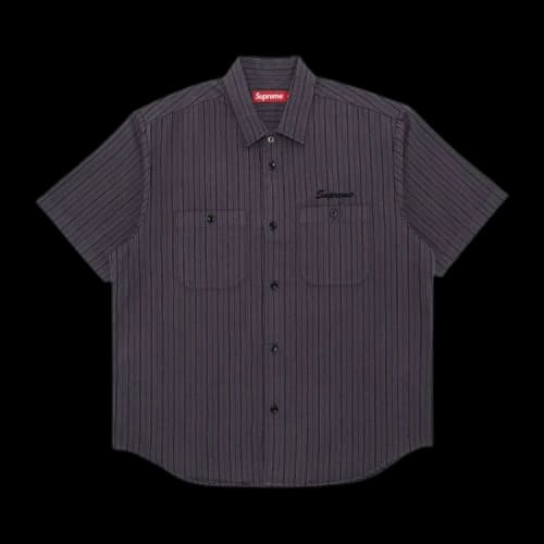 Supreme AOI Eyes Short-Sleeve Work Shirt 'Stripe'