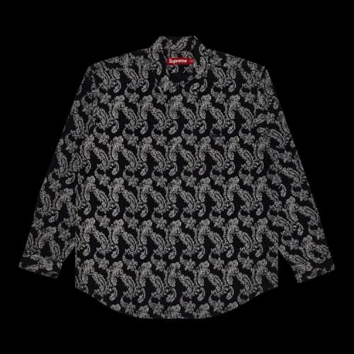 Supreme Paisley Flannel Shirt 'Black'