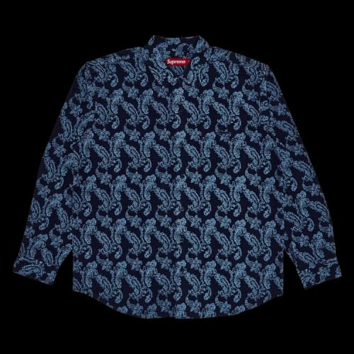 Supreme Paisley Flannel Shirt 'Navy'