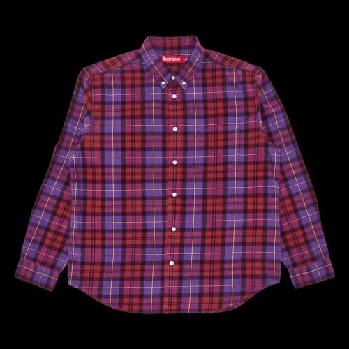 Supreme Plaid Flannel Shirt 'Purple'