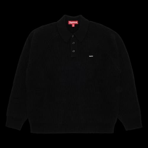 Supreme Small Box Polo Sweater 'Black'