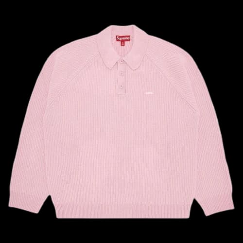 Supreme Small Box Polo Sweater 'Pink'