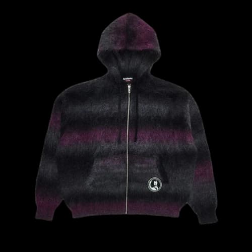 Supreme x HYSTERIC GLAMOUR Mohair Zip Up Hooded Sweatshirt 'Black'