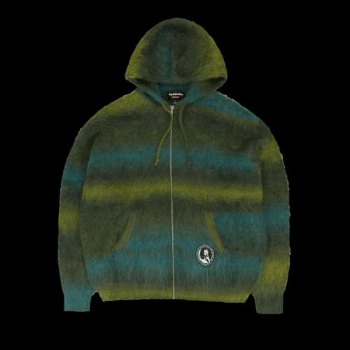 Supreme x HYSTERIC GLAMOUR Mohair Zip Up Hooded Sweatshirt 'Olive'