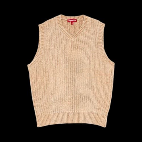 Supreme Chenille Sweater Vest 'Beige'