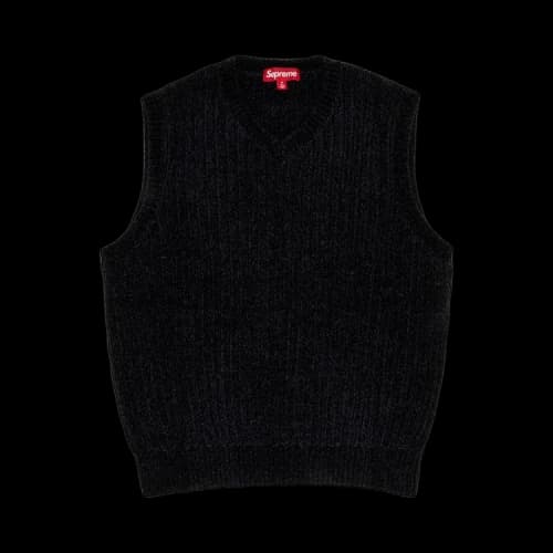 Supreme Chenille Sweater Vest 'Black'