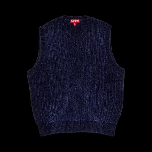 Supreme Chenille Sweater Vest 'Navy'