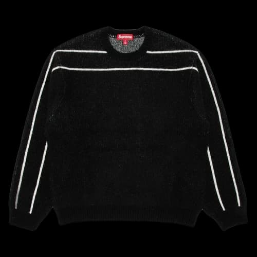 Supreme Back Stripe Sweater 'Black'