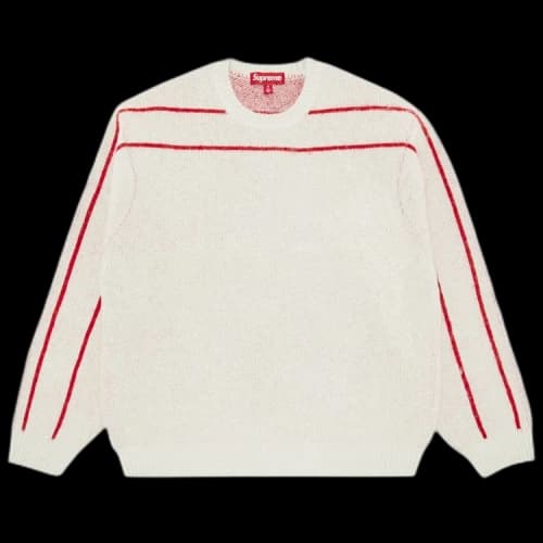 Supreme Back Stripe Sweater 'White'