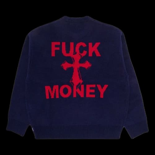 Supreme Fuck Money Sweater 'Navy'