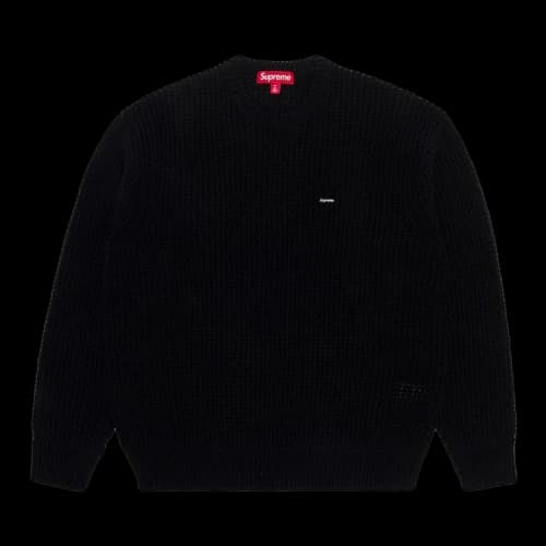 Supreme Waffle Small Box Sweater 'Black'