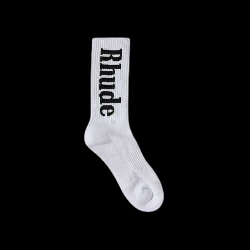 Rhude Logo Sock 'White/Black'