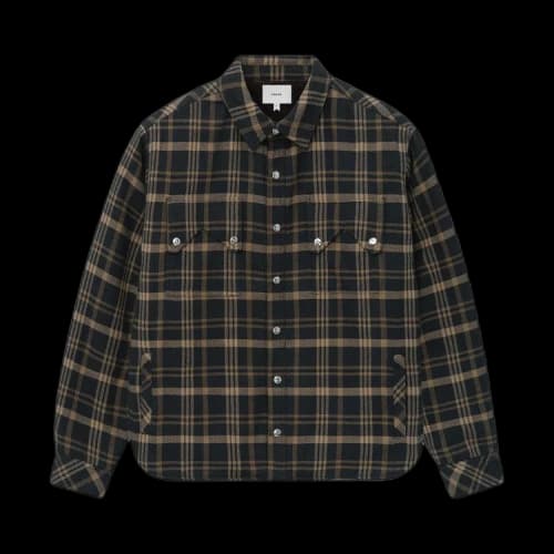 Rhude Flannel Sherpa Overshirt 'Brown/Black'
