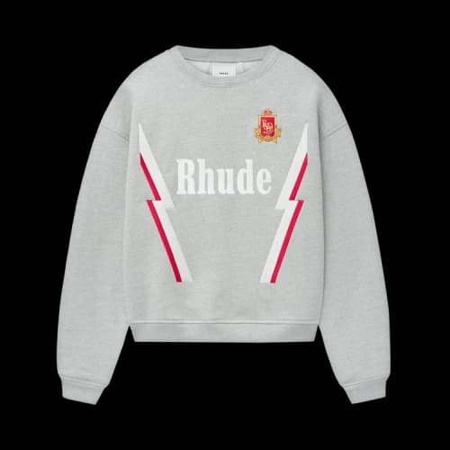 Rhude Lightning Crewneck 'Heather Grey'