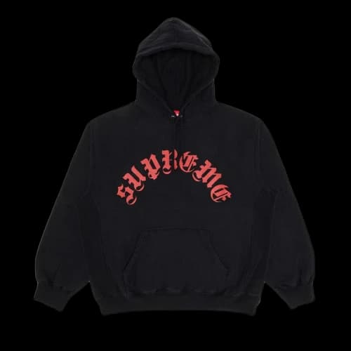 Supreme Printed Arc Hooded Sweatshirt 'Black'