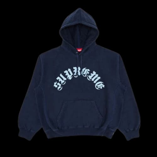 Supreme Printed Arc Hooded Sweatshirt 'Navy'